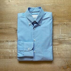 Charles Tyrwhitt Cobalt Blue and White Stripe Non Iron Dress Shirt